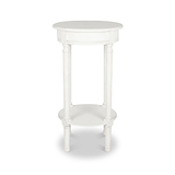 Heritage Elizabeth White Pine Wood Round Accent Table from Roseland Furniture