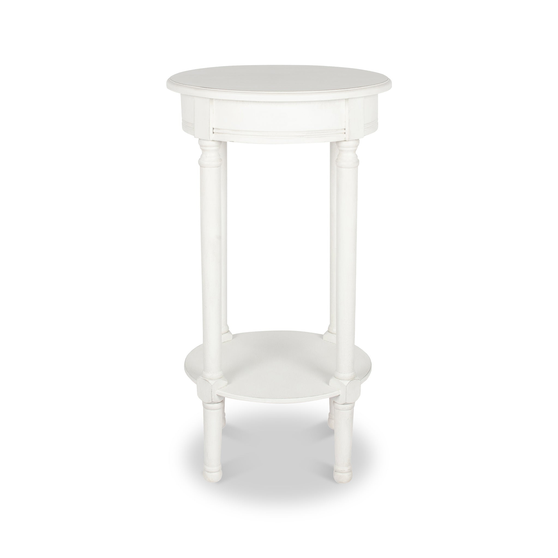 Heritage Elizabeth White Pine Wood Round Accent Table from Roseland Furniture