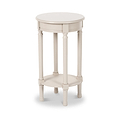 Heritage Putty Pine Wood Round Accent Table from Roseland Furniture
