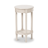 Heritage Putty Pine Wood Round Accent Table from Roseland Furniture