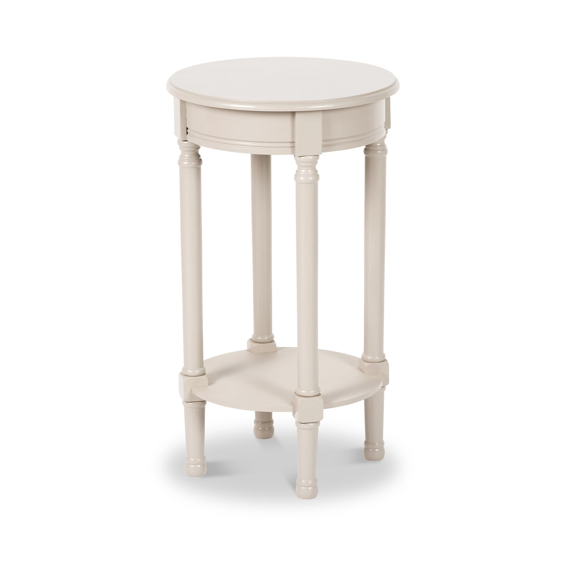 Heritage Putty Pine Wood Round Accent Table from Roseland Furniture