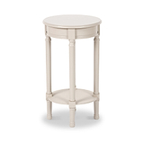 Heritage Putty Pine Wood Round Accent Table from Roseland Furniture