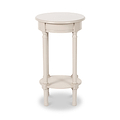 Heritage Putty Pine Wood Round Accent Table from Roseland Furniture