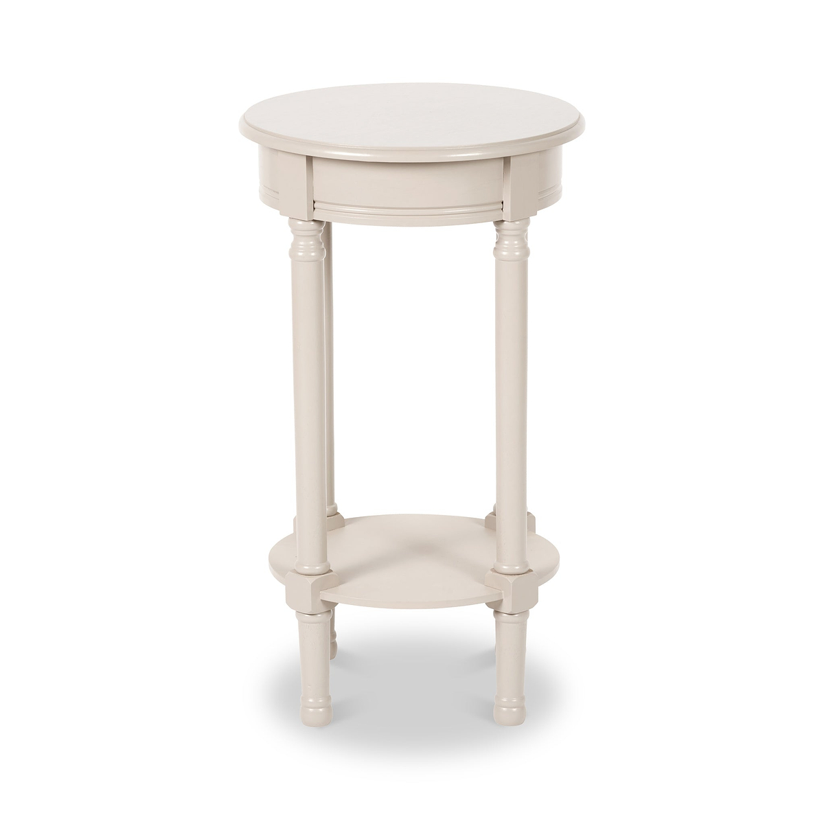 Heritage Putty Pine Wood Round Accent Table from Roseland Furniture