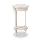 Heritage Putty Pine Wood Round Accent Table from Roseland Furniture