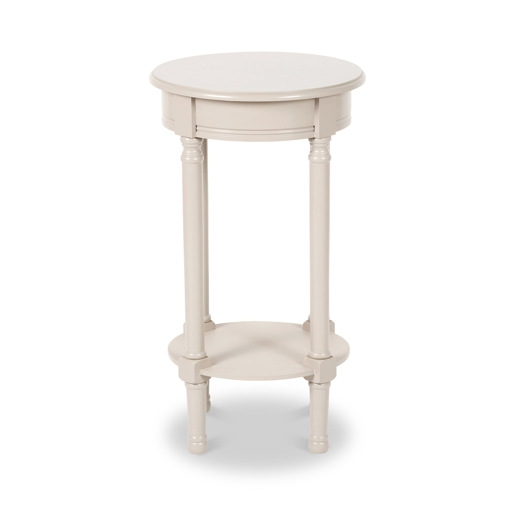 Heritage Putty Pine Wood Round Accent Table from Roseland Furniture