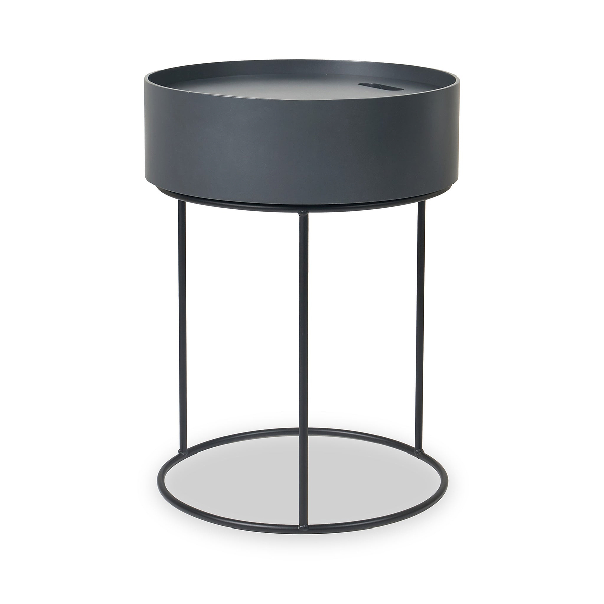 Hugo Dark Grey Wood Storage Table from Roseland Furniture