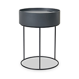 Hugo Dark Grey Wood Storage Table from Roseland Furniture