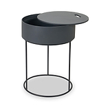 Hugo Dark Grey Wood Storage Table from Roseland Furniture