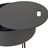 Hugo Dark Grey Wood Storage Table from Roseland Furniture