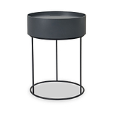Hugo Dark Grey Wood Storage Table from Roseland Furniture