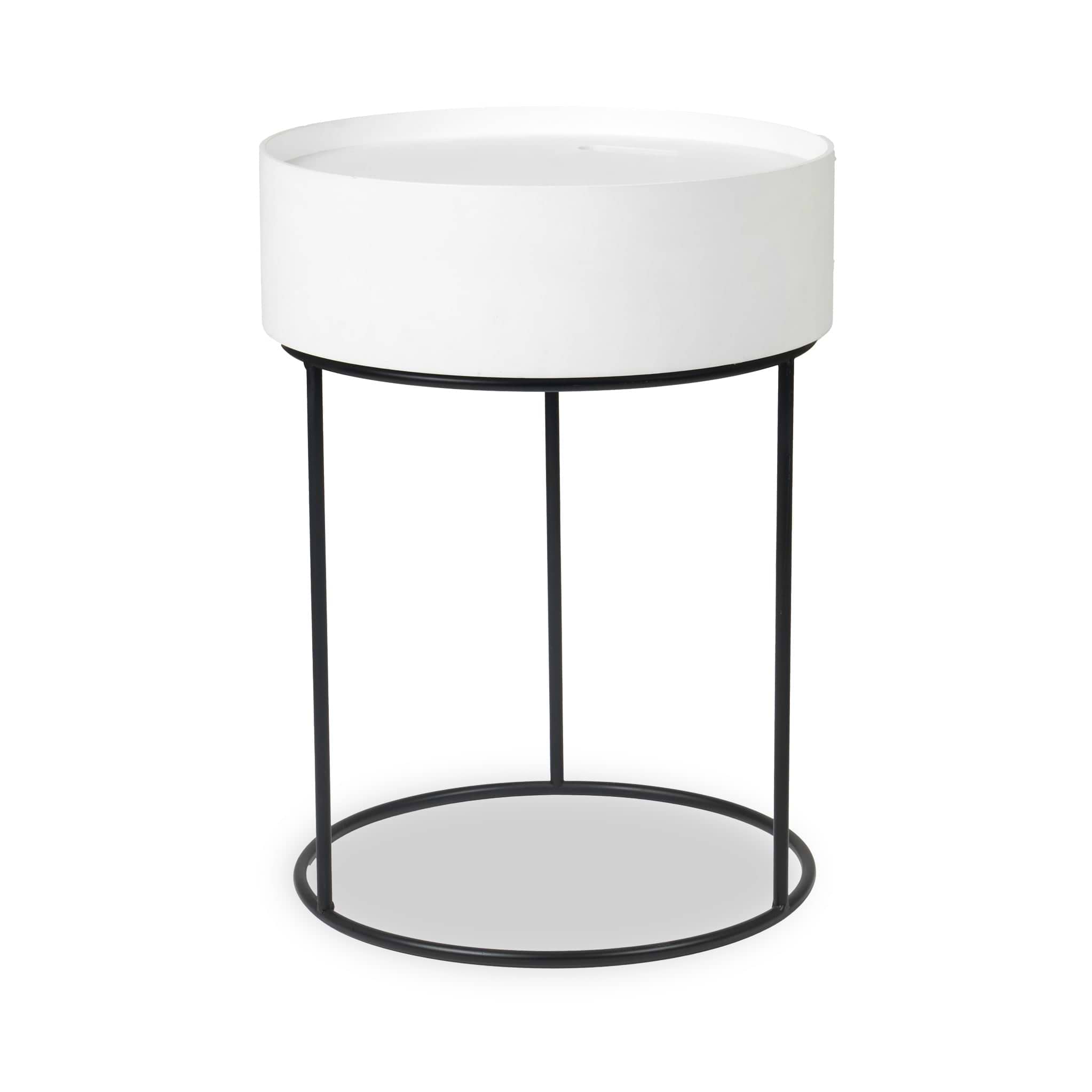 Hugo White Storage Table from Roseland Furniture