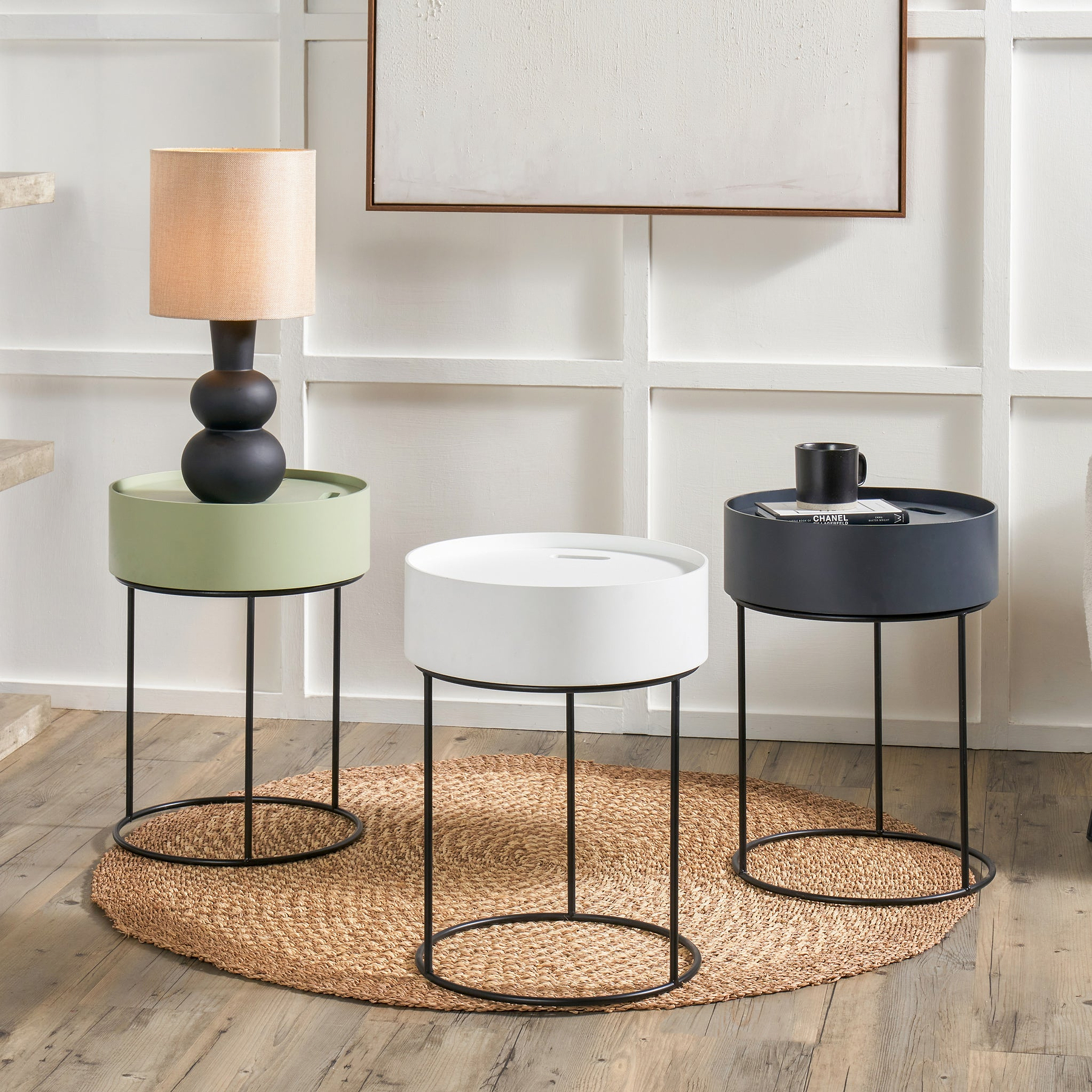 Hugo White Storage Table from Roseland Furniture