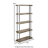 Jersey Concrete Effect 4 Shelf Unit from Roseland Furniture