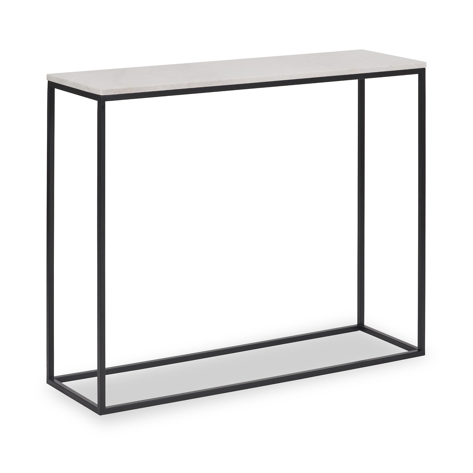 Kalani White Marble Rectangular Console Table from Roseland Furniture