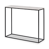 Kalani White Marble Rectangular Console Table from Roseland Furniture