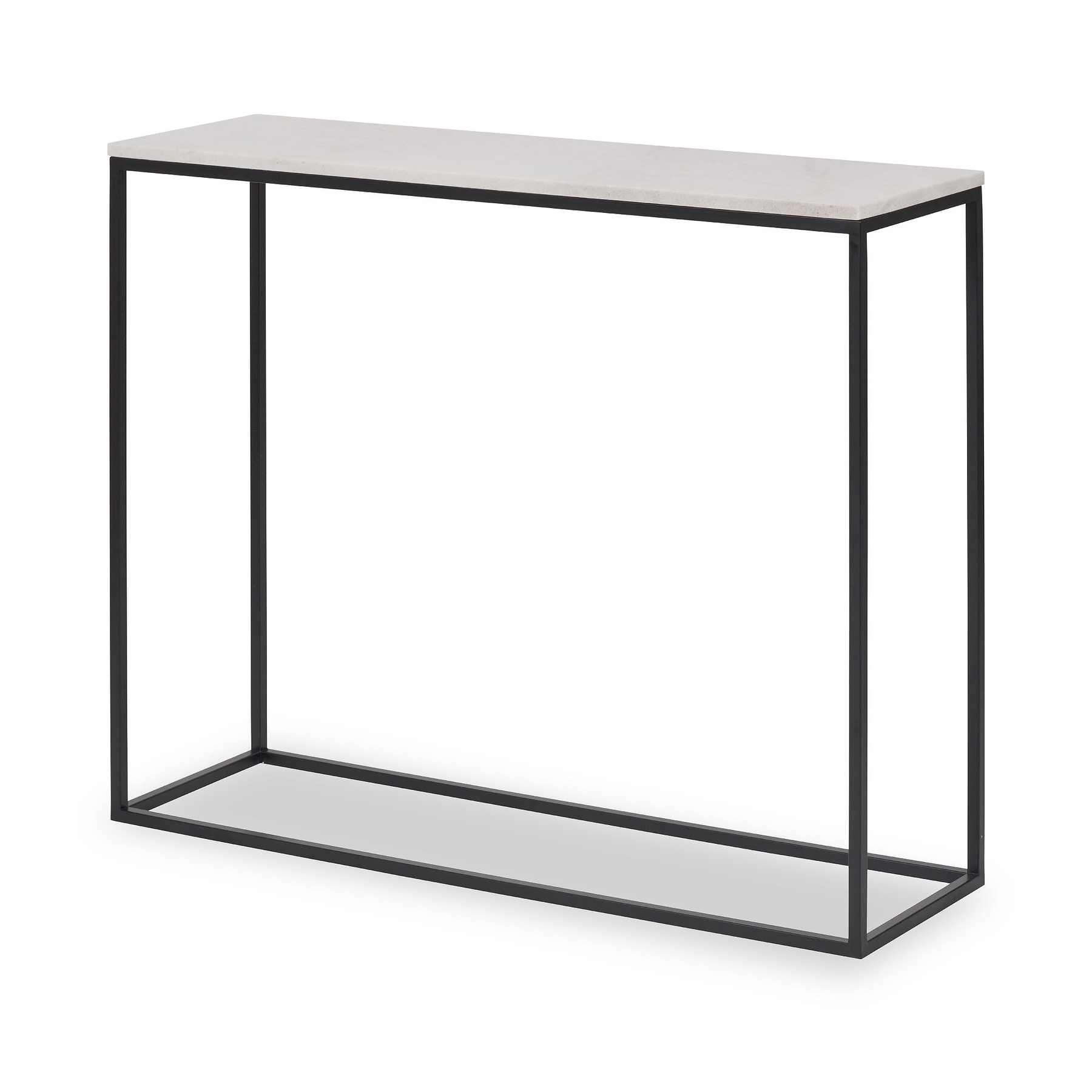 Kalani White Marble Rectangular Console Table from Roseland Furniture