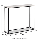 Kalani White Marble Rectangular Console Table from Roseland Furniture