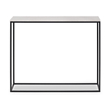 Kalani White Marble Rectangular Console Table from Roseland Furniture