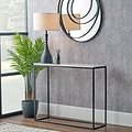 Kalani White Marble Rectangular Console Table from Roseland Furniture