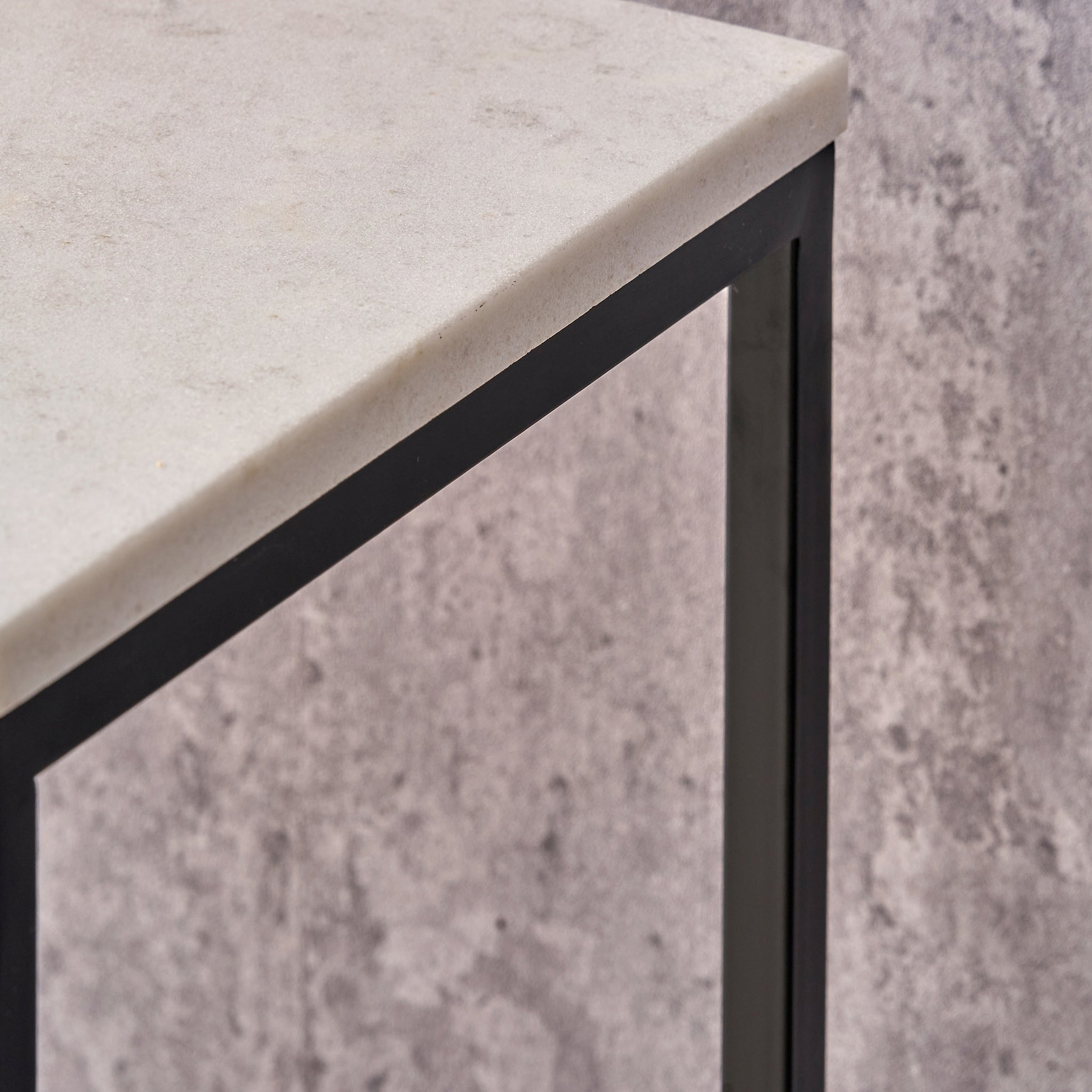 Kalani White Marble Rectangular Console Table from Roseland Furniture