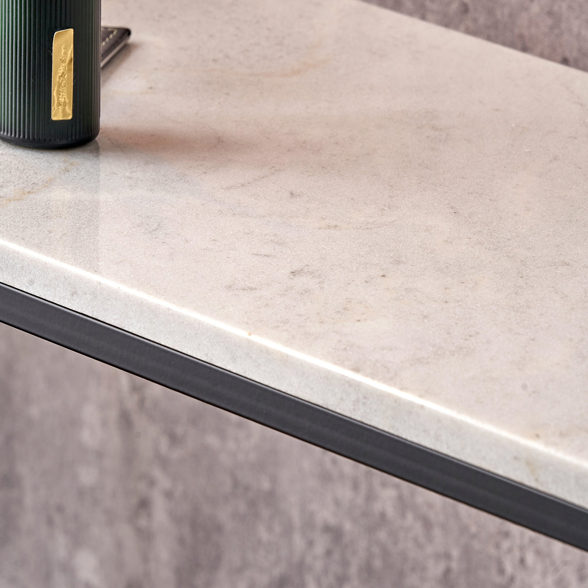Kalani White Marble Rectangular Console Table from Roseland Furniture