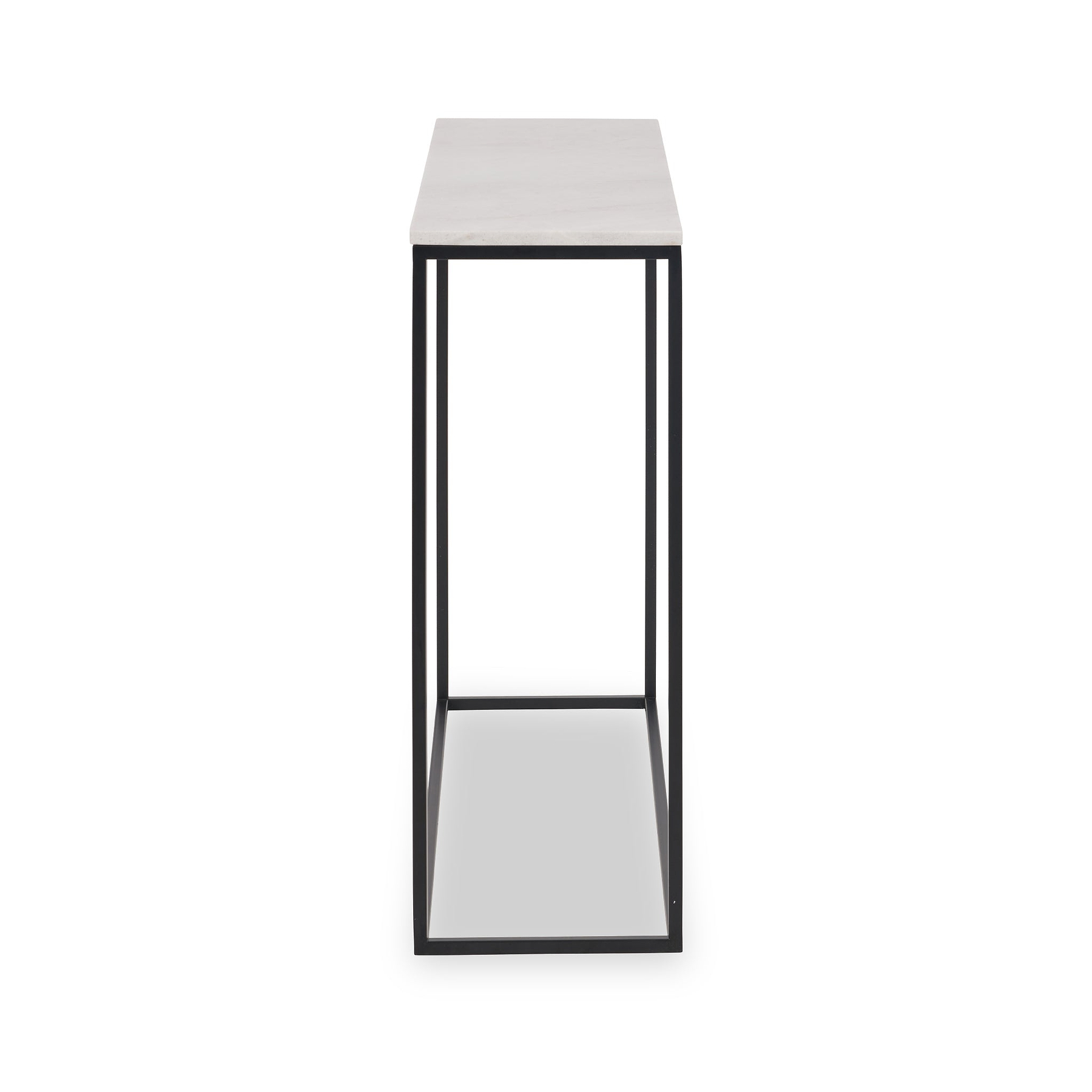Kalani White Marble Rectangular Console Table from Roseland Furniture