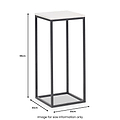 Kalani White Marble Square Side Table from Roseland Furniture