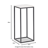 Kalani White Marble Square Side Table from Roseland Furniture