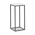 Kalani White Marble Square Side Table from Roseland Furniture