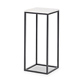 Kalani White Marble Square Side Table from Roseland Furniture