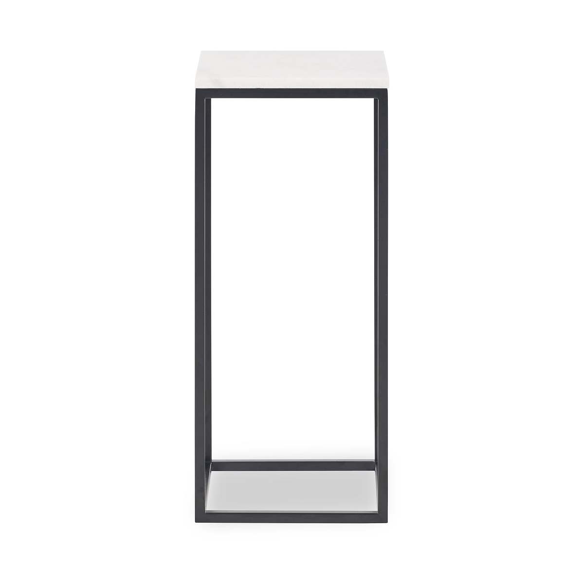 Kalani White Marble Square Side Table from Roseland Furniture