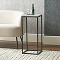 Kalani White Marble Square Side Table from Roseland Furniture