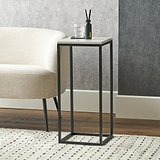 Kalani White Marble Square Side Table from Roseland Furniture