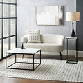Kalani White Marble Square Side Table from Roseland Furniture