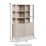 Khao Light Gre 2 Door 6 Niche Shelf Unit from Roseland Furniture