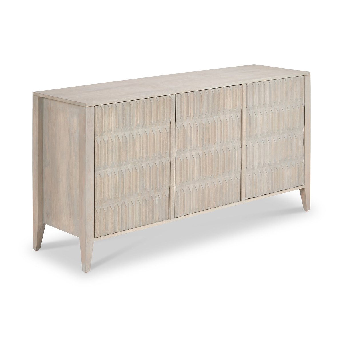 Khao Light Grey 3 Door Sideboard from Roseland Furniture