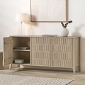 Khao Light Grey 3 Door Sideboard from Roseland Furniture