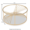 Liberty Gold Metal Coffee Table dimensions