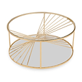 Liberty Glass and Gold Metal Coffee Table from Roseland Furniture