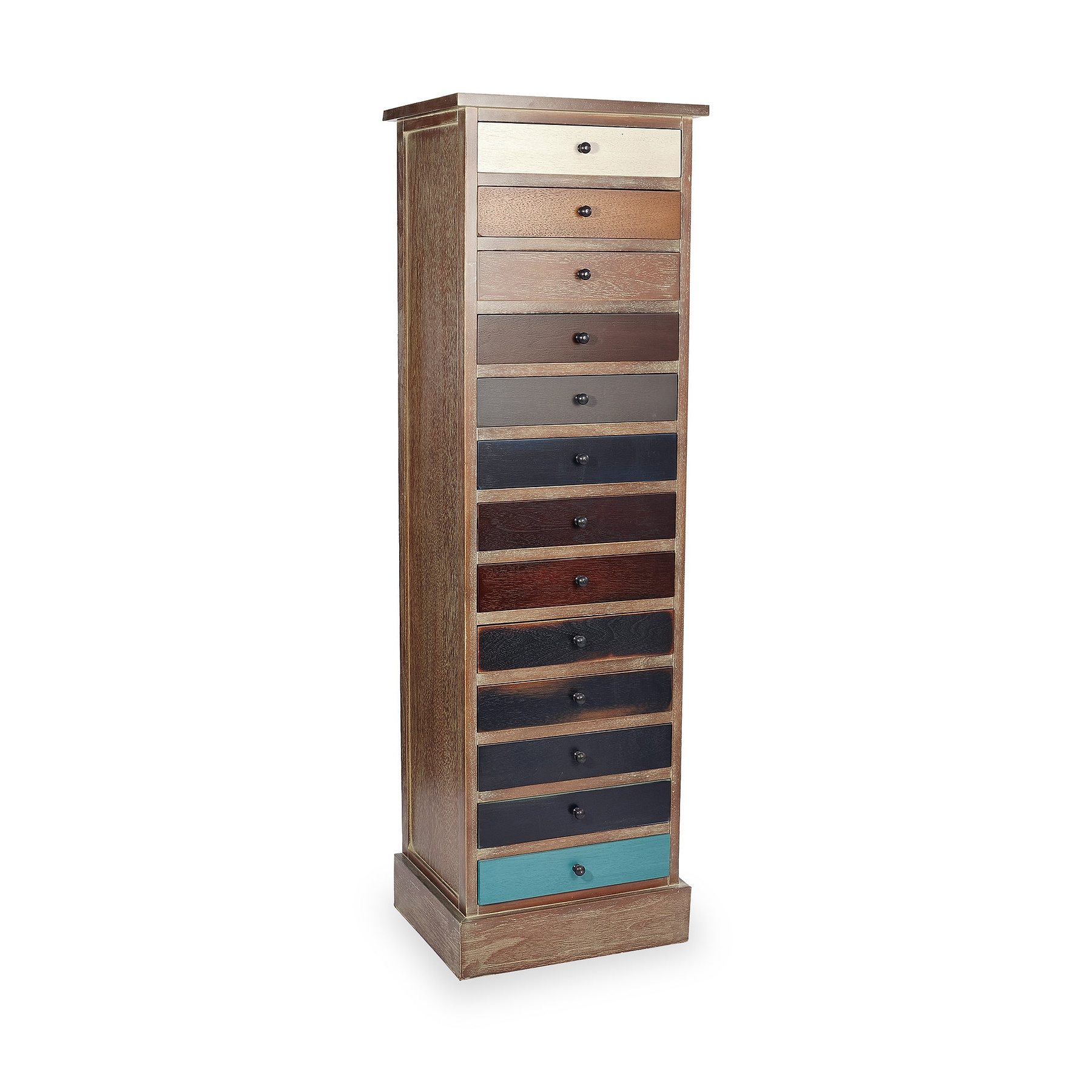 Loft Blue Multicoloured 13 Drawer Unit from Roseland Furniture