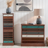Loft Blue Multicoloured 13 Drawer Unit from Roseland Furniture