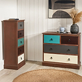 Loft Blue Multicoloured 5 Drawer Unit from Roseland Furniture