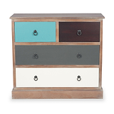 Loft Blue Multicoloured 4 Drawer Unit from Roseland Furniture