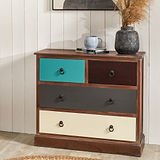 Loft Blue Multicoloured 4 Drawer Unit from Roseland Furniture