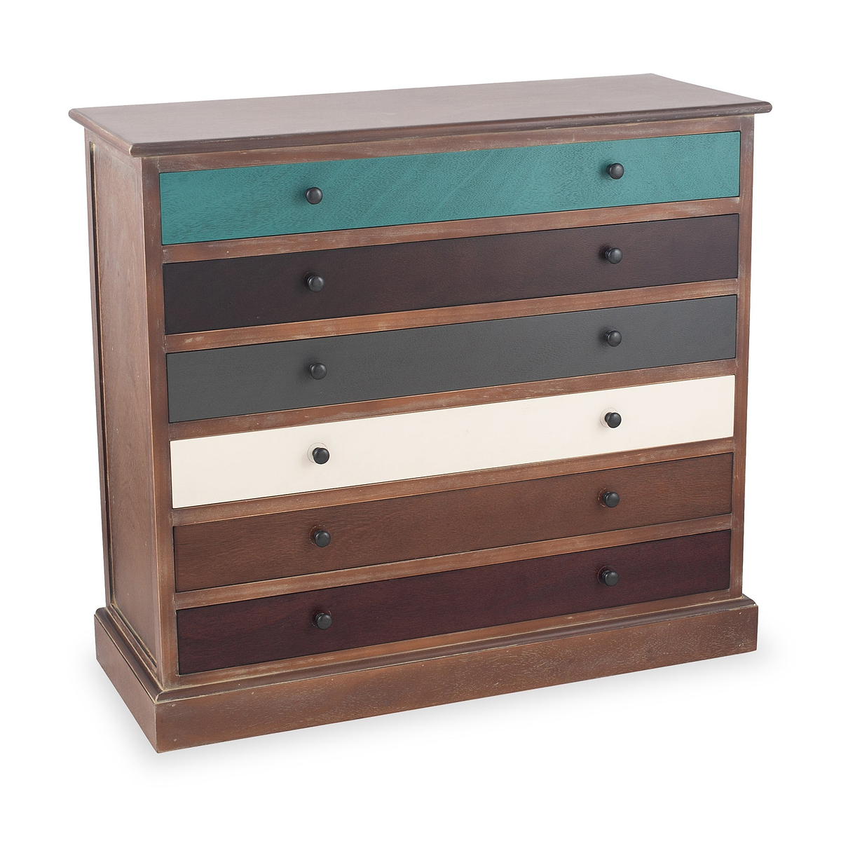 Loft Blue Multicoloured 6 Drawer Unit from Roseland Furniture