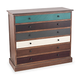 Loft Blue Multicoloured 6 Drawer Unit from Roseland Furniture