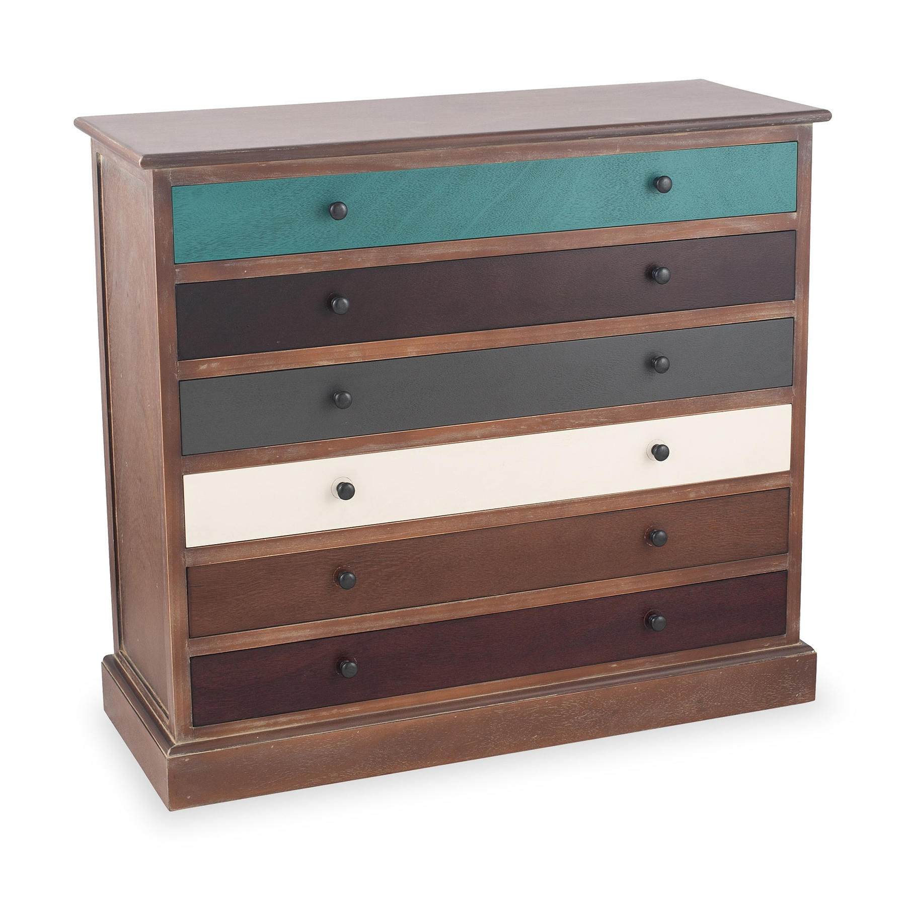 Loft Blue Multicoloured 6 Drawer Unit from Roseland Furniture