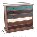 Loft Blue Multicoloured 6 Drawer Unit from Roseland Furniture
