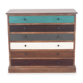 Loft Blue Multicoloured 6 Drawer Unit from Roseland Furniture